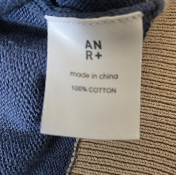 ALP N ROCK Blue/Cream/White Cotton Pullover Hoodie Sweater. Size Small - Picture 7 of 9